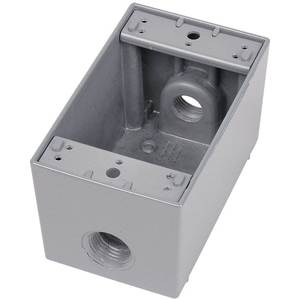 24.8 Cu Inch 3-Hub, Thomas & Betts Corporation IHD3-2 Weatherproof Deep Outlet Box, 1-Gang