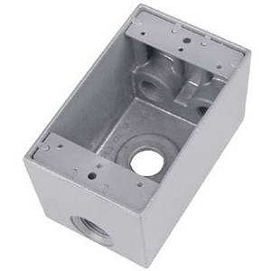 24.8 Cu Inch 4-Hub, Thomas & Betts Corporation IHD4-1 Weatherproof Deep Outlet Box, 1-Gang