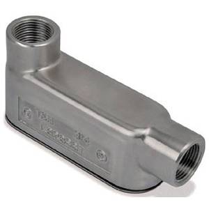 T&B® BlueKote® LB18SST Type LB Conduit Body With Cover, Gasket and Screw, 1/2 in Hub, Form 8 Form, 5.8 cu-in Capacity, 316 Stainless Steel, Polished