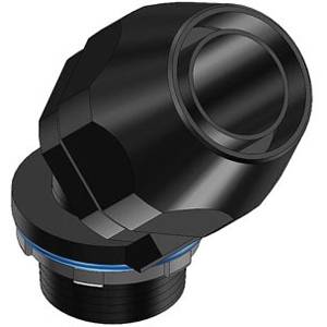 T&B® Plastic Bullet® LT4100P Flexible Conduit Connector, 1 in Trade, 45 deg, Thermoplastic