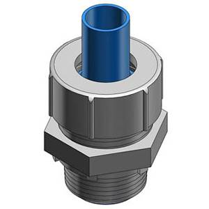 T&B® Plastic Bullet® LT75M Flexible Straight Conduit Connector With Nylon Insert, 3/4 in Trade, Steel