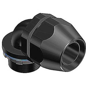 T&B® Plastic Bullet® LT975P Flexible Conduit Connector, 3/4 in Trade, 90 deg, Thermoplastic