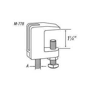 Superstrut® M778-3/8 500 Junior Top Wide Jaw Seal Assembly, 3/8 in Rod, 350 lb Load, Malleable Iron, GoldGalv®