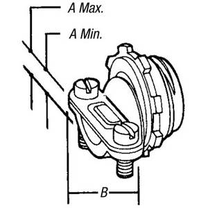 3/8" Thomas & Betts Corporation NC-301 Non-Metallic Sheathed Cable Connector