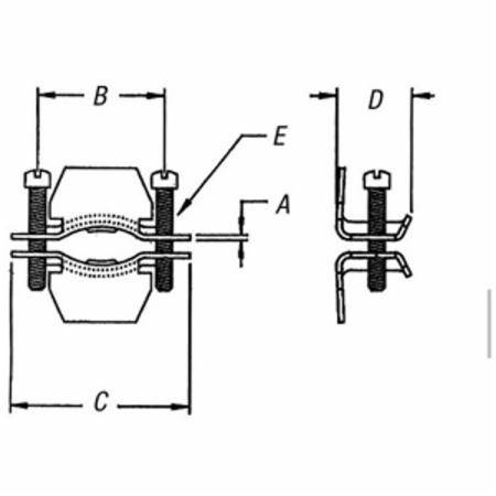 1/2" Thomas & Betts Corporation NC-850 Non-Metallic Sheathed Cable Connector