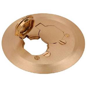 Steel City® P-60-CACP 1-Piece Carpet Plate, 5-3/4 in Dia, Brass