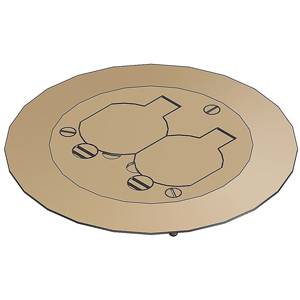 Steel City® P-60-CACP 1-Piece Carpet Plate, 5-3/4 in Dia, Brass