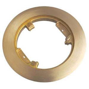 Steel City® P-60-CP 1-Piece Recessed Service Carpet Plate, 5-11/16 in Dia, Brass