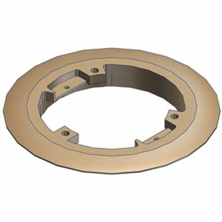 Steel City® P-60-CP 1-Piece Recessed Service Carpet Plate, 5-11/16 in Dia, Brass