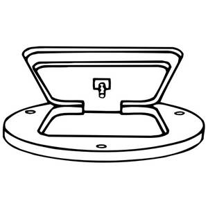 Steel City® P-60-DR Cover Plate, 4 in Dia, Brass
