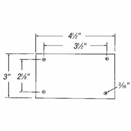 Rectangular, Thomas & Betts Corporation P-64-DS MopTite™ Floor Box Cover Plate, 2-Gang