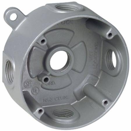 17 Cu Inch 1/2" Hub, Thomas & Betts Corporation DS-47 D-PAK® Weatherproof Round Outlet Box