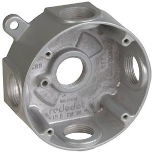 15.8 Cu Inch 3/4" Hub, Thomas & Betts Corporation S48 Weatherproof Round Outlet Box