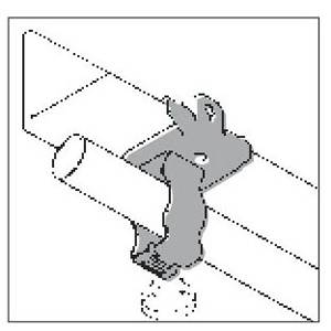 Steel City® SSF-CC1/2-3/4-F1/4 SSF-CC Conduit Clip, 1/2 to 3/4 in Conduit, 75 lb Vertical/25 lb Horizontal Load, Steel