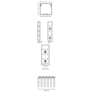 Ty-Duct® TYD1X2NPG6 Wiring Duct, 0.195 x 0.625 in Narrow Slot, 1 in W x 2 in D, PVC
