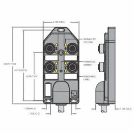 Turck, Inc. E8026485 Multibox®, Eurofast® Junction Box