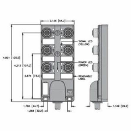 Turck, Inc. U2-19912 Multibox®, Eurofast® Junction Box