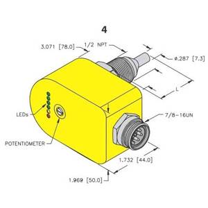 Turck Inc. M6871025 Flow Monitoring Immersion Sensor