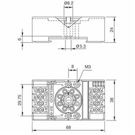 Turck Inc. R4465 Relay Socket Base