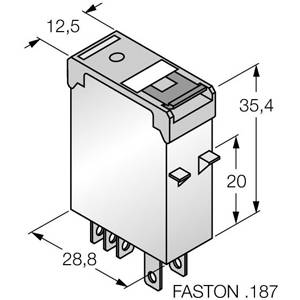 Turck C10-A10X/024VDC Power Relay, 1 Changeover Contact, 24 VDC V Coil
