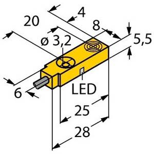 10 to 30 VDC, Turck Inc. S1613000 Inductive Sensor, 2 MM Sensing Distance,
