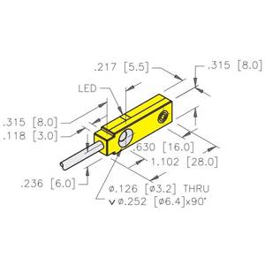 10 to 30 VDC, Turck Inc. S1613000 Inductive Sensor, 2 MM Sensing Distance,