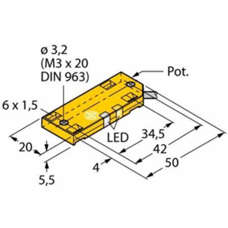 10 to 30 VDC, Turck Inc. S2620117 Capacitive Sensor, 11 MM Sensing Distance, PNP