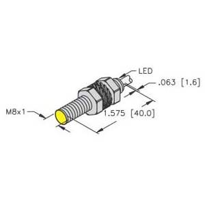 10 to 30 VDC, 8 MM Dia Barrel, Turck Inc. S4602040 Inductive Sensor, 2 MM Sensing Distance, NO/PNP Output