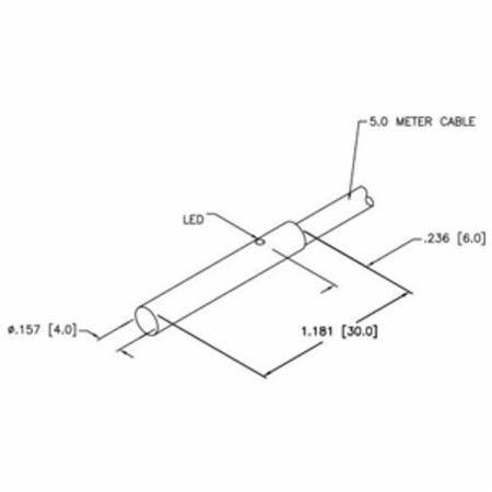10 to 30 VDC, Turck Inc. S4609574 Inductive Sensor, 1 MM Sensing Distance, 1NO/PNP Output