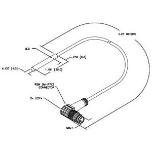 10 to 30 VDC, Turck Inc. S4609684 Inductive Sensor, 1 MM Sensing Distance, NO/NPN Output