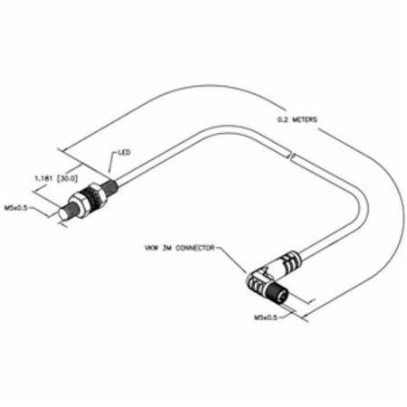 10 to 30 VDC, 5 MM Dia Barrel, Turck Inc. S4609778 Inductive Sensor, 1 MM Sensing Distance, NO/PNP Output