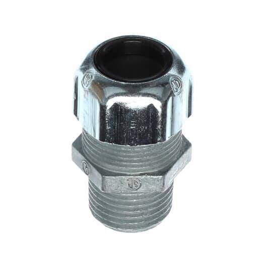 T&B® 2523 Ranger® Liquidtight Strain Relief Cord Connector, 1/2 in Trade, 0.45 to 0.56 in Cable Openings, Die Cast Zinc, Zinc Plated
