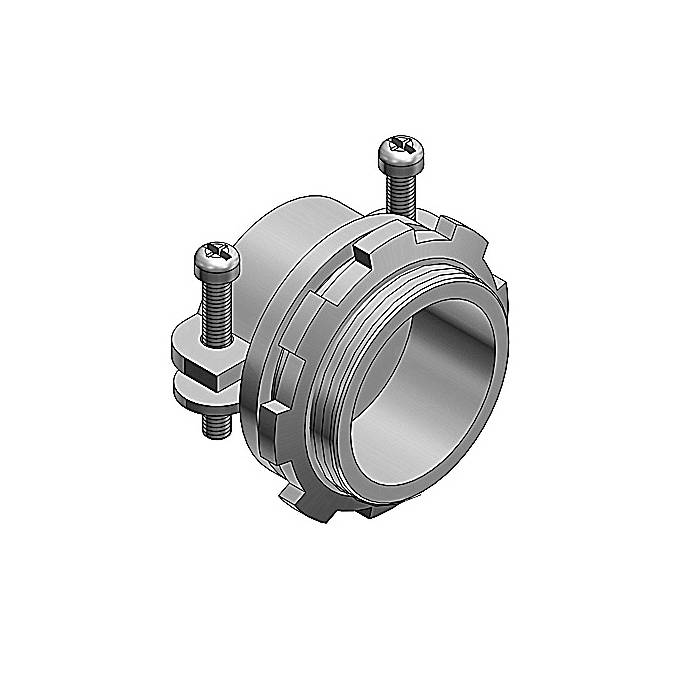 T&B® 3310 2-Screw Non-Insulated Cable Connector With Slotted Screw, 3-1/2 in Trade, 1.15 to 1.98 in Cable Openings, Malleable Iron, Electro-Zinc Plated