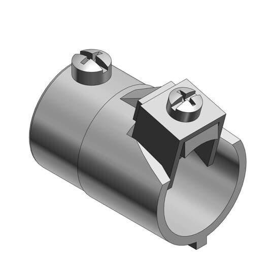 T&B® 504 Combination Conduit Coupling, 3/4 in, For Use With EMT to Flexible Conduits, Malleable Iron, Chromate Coated/Electro-Zinc Plated