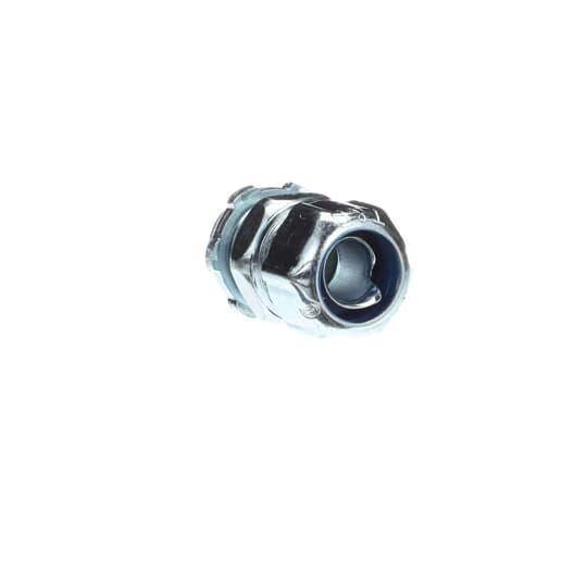 T&B® 5231 Non-Insulated Straight Conduit Connector, 3/8 in Trade, Steel, Chromate Coated/Electro-Zinc Plated