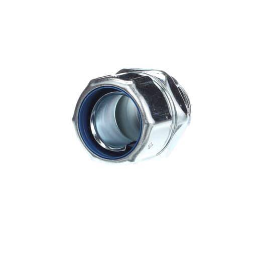T&B® 5234-TB Non-Insulated Straight Conduit Connector, 1 in Trade, Steel, Chromate Coated/Electro-Zinc Plated