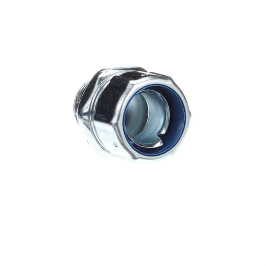 T&B® 5234-TB Non-Insulated Straight Conduit Connector, 1 in Trade, Steel, Chromate Coated/Electro-Zinc Plated
