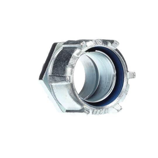 T&B® 5237 Non-Insulated Straight Conduit Connector, 2 in Trade, Steel, Chromate Coated/Electro-Zinc Plated