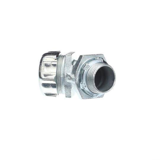 T&B® 5243 Non-Insulated Conduit Connector, 3/4 in Trade, 45 deg, Malleable Iron, Chromate Coated/Electro-Zinc Plated