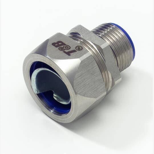 T&B® 5336SST Straight Conduit Connector, 1-1/2 in Trade, Stainless Steel
