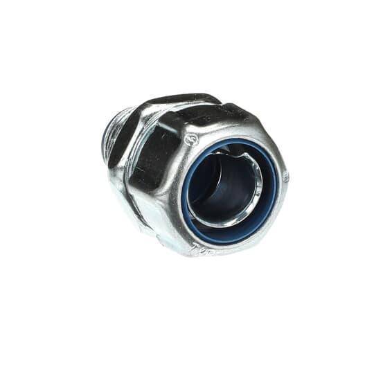 T&B® 5332 Insulated Straight Conduit Connector, 1/2 in Trade, Steel, Chromate Coated/Electro-Zinc Plated