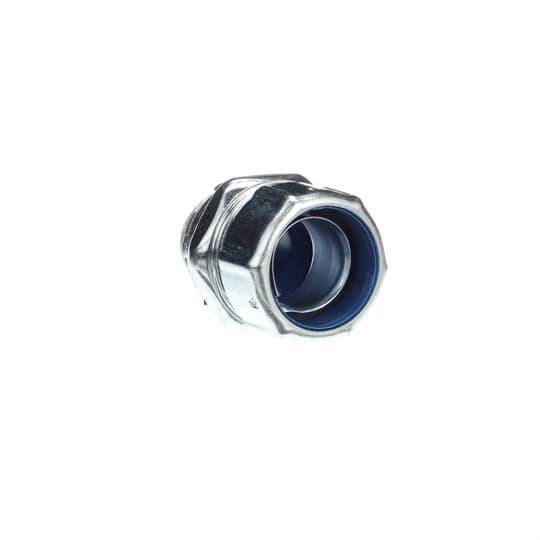 T&B® 5334-TB Insulated Straight Conduit Connector, 1 in Trade, Steel, Chromate Coated/Electro-Zinc Plated