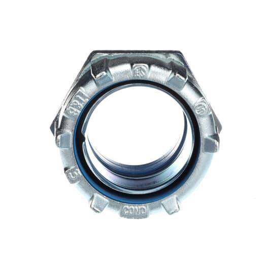 T&B® 5339 Insulated Straight Conduit Connector, 3 in Trade, Malleable Iron, Chromate Coated/Electro-Zinc Plated