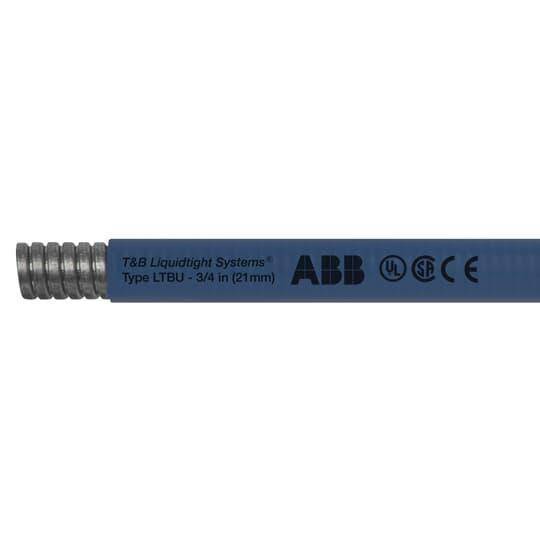 T&B® Industrial Fitting Liquidtight Systems™ LTBUS01L-L Type LTBU Liquid Tight Flexible Metal Conduit With PVC Jacket, 3/8 in Trade, 0.484 in ID x 0.71 in OD, 1000 ft L, Steel