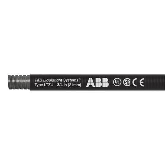 T&B® Industrial Fitting Liquidtight Systems™ LTZUS01B-C Type LTZU Liquid Tight Flexible Metal Conduit With PVC Jacket, 3/8 in Trade, 0.484 in ID x 0.71 in OD, 100 ft L, Steel