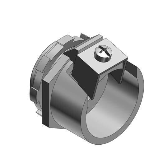 T&B® Tite-Bite® 312 Cable Connector, 2 in Trade, 2 in Knockout, 2.312 to 2.5 in Cable Openings, Malleable Iron, Electro-Zinc Plated