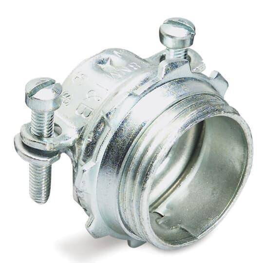 T&B® 3302-C 2-Screw Non-Insulated Cable Connector, 1/2 in Trade, 0.25 to 0.59 in Cable Openings, Steel, Zinc Plated