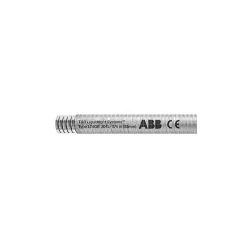 T&B® Industrial Fitting Liquidtight Systems™ LT4GES01C-C Type LT4GE Liquid Tight Flexible Metal Conduit With PVC Jacket, 3/8 in Trade, 0.484 in ID x 0.71 in OD, 100 ft L, 304 Stainless Steel