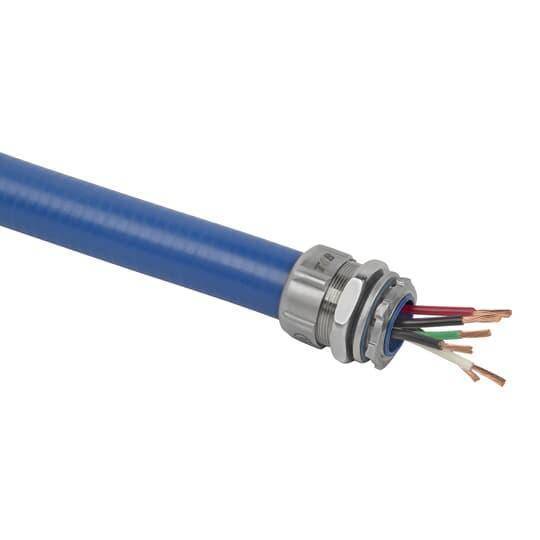 T&B® Industrial Fitting Liquidtight Systems™ LTFUS03W-C Type LTFU Liquid Tight Flexible Metal Conduit With PVC Jacket, 3/4 in Trade, 0.82 in ID x 1.05 in OD, 100 ft L, Steel