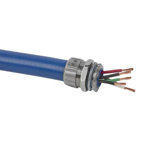 T&B® Industrial Fitting Liquidtight Systems™ LTFUS03W-C Type LTFU Liquid Tight Flexible Metal Conduit With PVC Jacket, 3/4 in Trade, 0.82 in ID x 1.05 in OD, 100 ft L, Steel